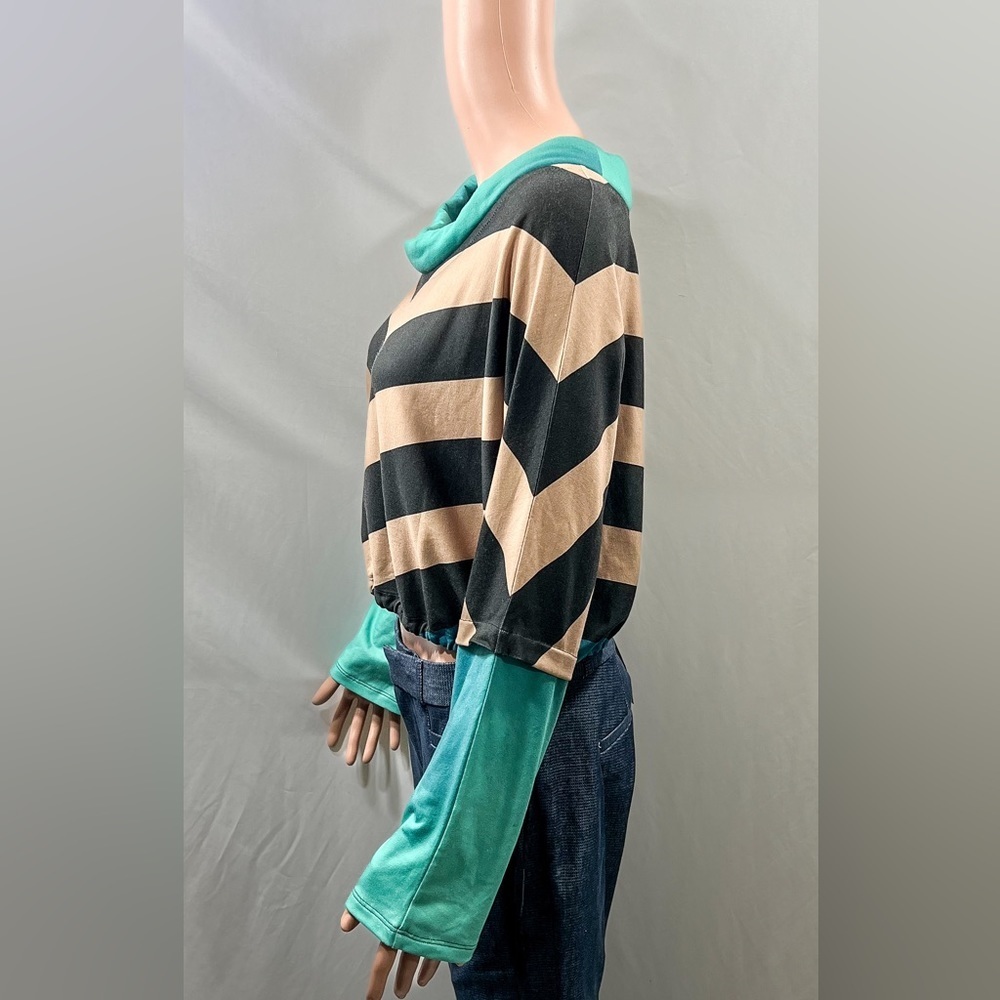 IPNG Black and Tan Women's Blouse Made in Turkey Size 1 - Picture 3 of 7